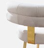 Hollywood Glam Velvet Lounge Chairs In Beige Colour