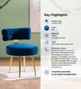 Hollywood Glam Velvet Lounge Chairs In Blue Colour