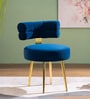 Hollywood Glam Velvet Lounge Chairs In Blue Colour
