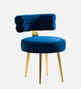 Hollywood Glam Velvet Lounge Chairs In Blue Colour