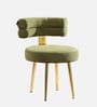 Hollywood Glam Velvet Lounge Chairs In Green Colour