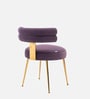 Hollywood Glam Velvet Lounge Chairs In Purple Colour