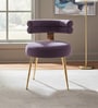 Hollywood Glam Velvet Lounge Chairs In Purple Colour