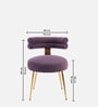 Hollywood Glam Velvet Lounge Chairs In Purple Colour