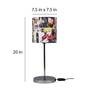 Hollywood Table Multicolor Satin Shade Table Lamp with Silver Base