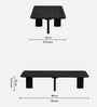 Holmes Solid Wood Coffee Table In Black Finish