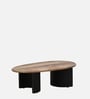 Holmes Solid Wood Coffee Table In Natural & Black Finish