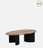 Holmes Solid Wood Coffee Table In Natural & Black Finish