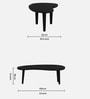 Holmes Solid Wood Nesting Coffee Table Set In Black Finish  (Set of 2)