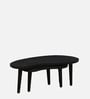 Holmes Solid Wood Nesting Coffee Table Set In Black Finish  (Set of 2)