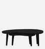 Holmes Solid Wood Nesting Coffee Table Set In Black Finish  (Set of 2)