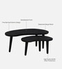 Holmes Solid Wood Nesting Coffee Table Set In Black Finish  (Set of 2)