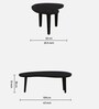 Holmes Solid Wood Nesting Coffee Table Set In Black Finish  (Set of 2)