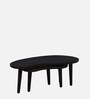 Holmes Solid Wood Nesting Coffee Table Set In Black Finish  (Set of 2)