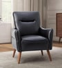 Holt Leatherette Lounge Chair In Black Colour