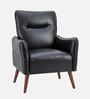Holt Leatherette Lounge Chair In Black Colour