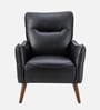 Holt Leatherette Lounge Chair In Black Colour
