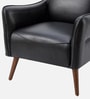 Holt Leatherette Lounge Chair In Black Colour