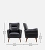 Holt Leatherette Lounge Chair In Black Colour