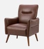 Holt Leatherette Lounge Chair In Brown Colour