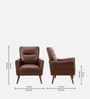 Holt Leatherette Lounge Chair In Brown Colour