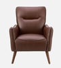 Holt Leatherette Lounge Chair In Brown Colour