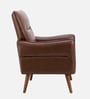 Holt Leatherette Lounge Chair In Brown Colour
