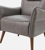 Holt Leatherette Lounge Chair In Grey Colour