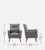 Holt Leatherette Lounge Chair In Grey Colour