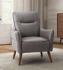 Holt Leatherette Lounge Chair In Grey Colour