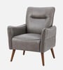 Holt Leatherette Lounge Chair In Grey Colour