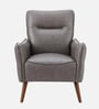 Holt Leatherette Lounge Chair In Grey Colour