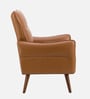 Holt Leatherette Lounge Chair In Tan Colour