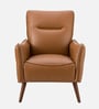 Holt Leatherette Lounge Chair In Tan Colour
