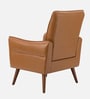 Holt Leatherette Lounge Chair In Tan Colour