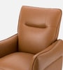 Holt Leatherette Lounge Chair In Tan Colour