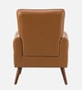 Holt Leatherette Lounge Chair In Tan Colour