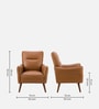 Holt Leatherette Lounge Chair In Tan Colour