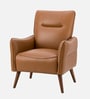 Holt Leatherette Lounge Chair In Tan Colour