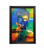 Holy Painted Buddha Face Original Handmade Oil Painting On Canvas Framed