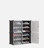 Homa Collapsible Shoe Rack in Black Colour