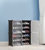 Homa Collapsible Shoe Rack in Black Colour