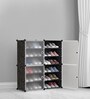 Homa Collapsible Shoe Rack in Black Colour