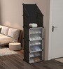 Homa 3 Tier Collapsible Shoe Rack in Black Colour