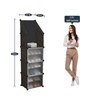 Homa 3 Tier Collapsible Shoe Rack in Black Colour