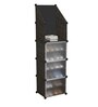 Homa 3 Tier Collapsible Shoe Rack in Black Colour