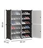 Homa Collapsible Shoe Rack in Black Colour