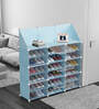 Homa Collapsible Shoe Rack in Blue Colour