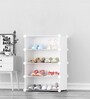 Homa Collapsible Shoe Rack in White Colour