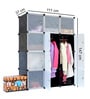 Matt Folding Wardrobe with Multipurpose Shelves in Black Colour